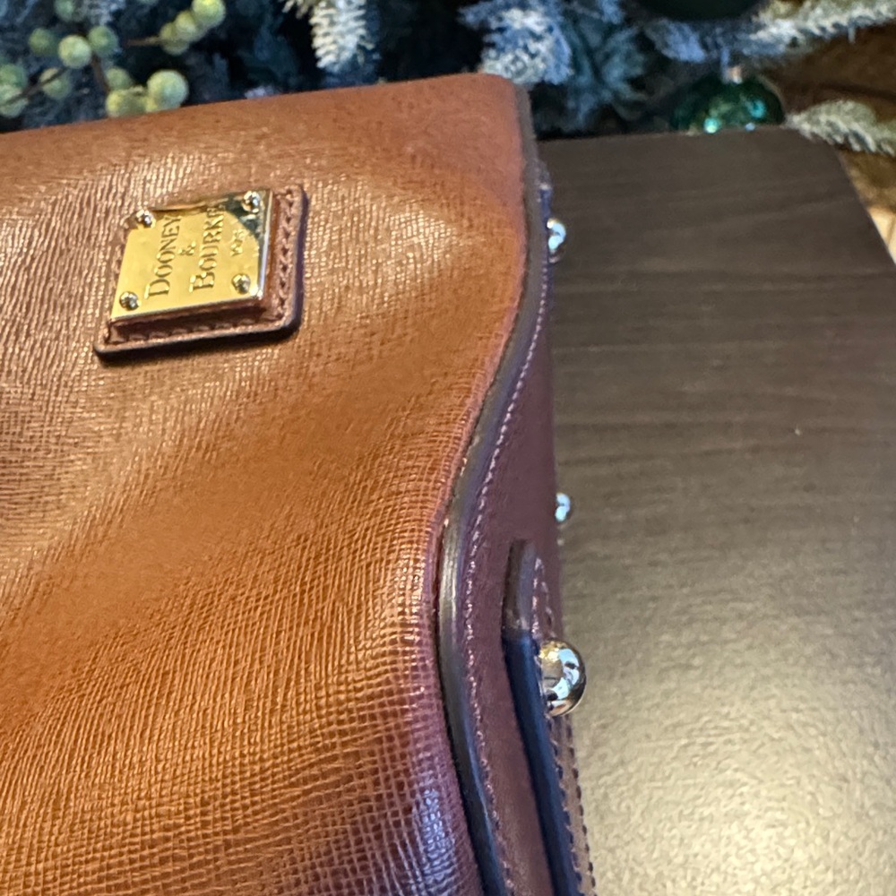 Dooney & Bourke Saffiano Dark Brown Bucket Bag - Picture 7 of 12